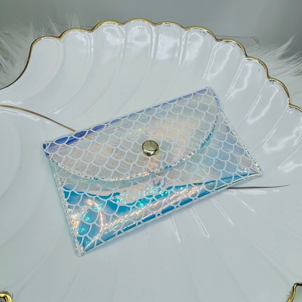 Holographic Iridescent Clear Card Case Wallet